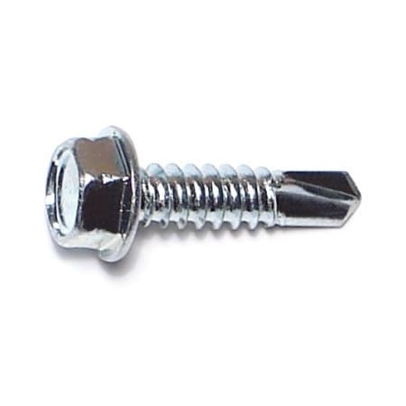 Buildright Self-Drilling Screw, #14 x 1 in, Zinc Plated Steel Flange Hex Head External Hex Drive, 3000 PK 07783